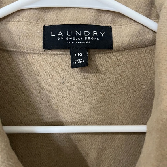 Laundry‎ by Shelli Segal Shacket fringe Tan NWT large - Picture 4 of 4